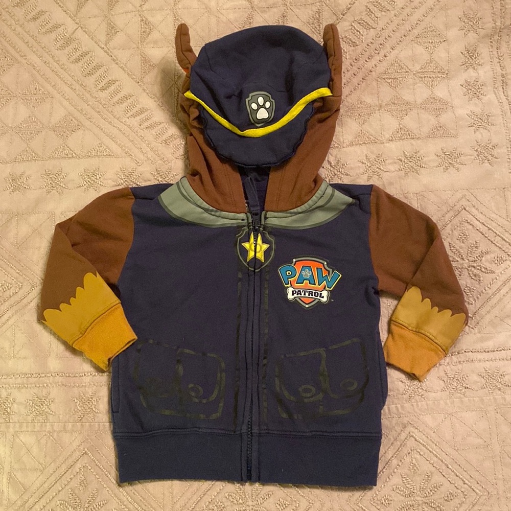 Paw Patrol Chase Zip Front Hooded Sweatshirt